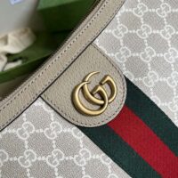 Gucci Women Ophidia GG Small Shoulder Bag Beige White GG Supreme Canvas (1)