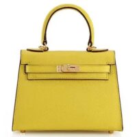 Hermes Women Mini Kelly 20 Bag Epsom Leather Gold Hardware-Yellow (8)