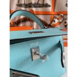 Hermes Women Mini Kelly 20 Bag Epsom Leather Silver Hardware-Blue – Bild 8
