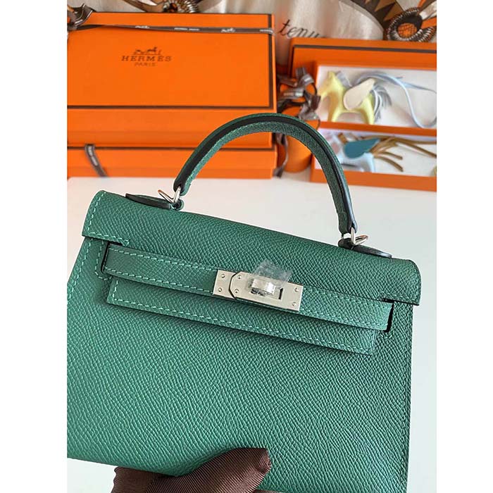 Hermès - Mini Kelly 20 - Améthyste Shiny Alligator - GHW - 2022