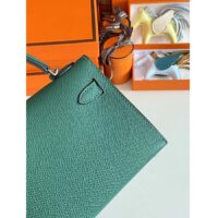 Hermes Women Mini Kelly 20 Bag Epsom Leather Silver Hardware-Green (2)