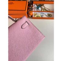 Hermes Women Mini Kelly 20 Bag Epsom Leather Silver Hardware-Light Purple (2)