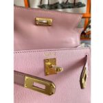 Hermes Women Mini Kelly 20 Bag Suede Leather Gold Hardware-Pink - Bild 8