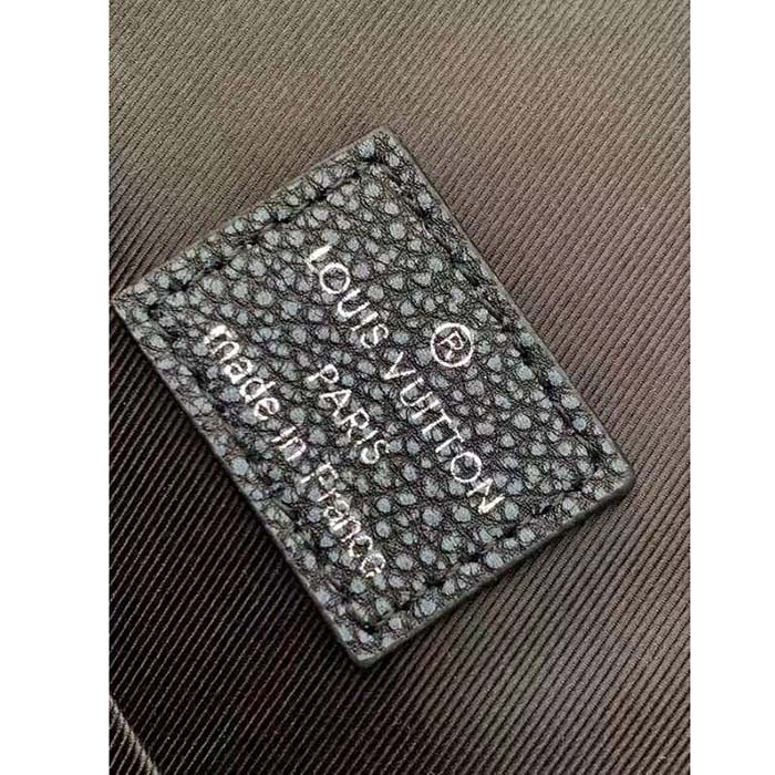 Louis Vuitton LV Unisex Archy Messenger MM Bag Black Charcoal Cowhide Leather (14)
