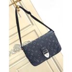 Louis Vuitton LV Unisex Archy Messenger MM Bag Black Charcoal Cowhide Leather - Image 2