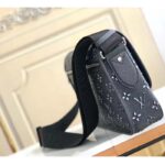 Louis Vuitton LV Unisex Archy Messenger MM Bag Black Charcoal Cowhide Leather - Image 5