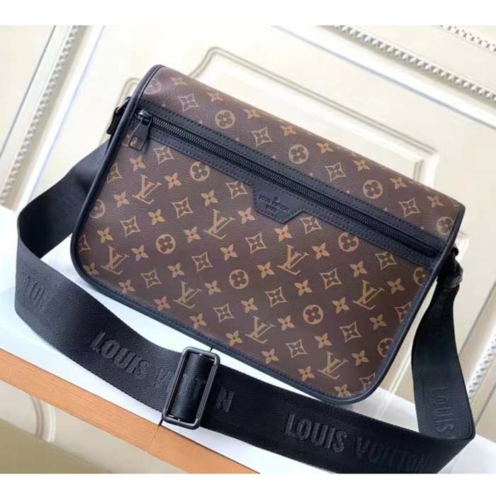 Louis Vuitton LV Unisex Archy Messenger MM Bag Monogram Macassar