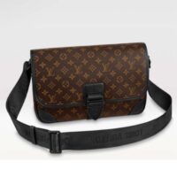 Louis Vuitton LV Unisex Archy Messenger MM Bag Monogram Macassar Coated Canvas (14)