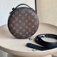 Louis Vuitton LV Unisex Audio Case Monogram Macassar Coated Canvas Black Cowhide (2)