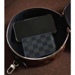Louis Vuitton LV Unisex Audio Case Monogram Macassar Coated Canvas Black Cowhide – Bild 12