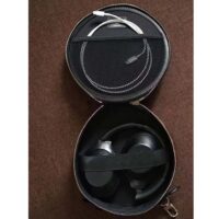 Louis Vuitton LV Unisex Audio Case Monogram Macassar Coated Canvas Black Cowhide (2)
