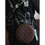 Louis Vuitton LV Unisex Audio Case Monogram Macassar Coated Canvas Black Cowhide – Bild 14