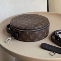 Louis Vuitton LV Unisex Audio Case Monogram Macassar Coated Canvas Black Cowhide (2)