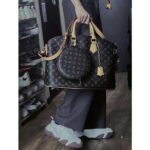 Louis Vuitton LV Unisex Audio Case Monogram Macassar Coated Canvas Black Cowhide – Bild 15