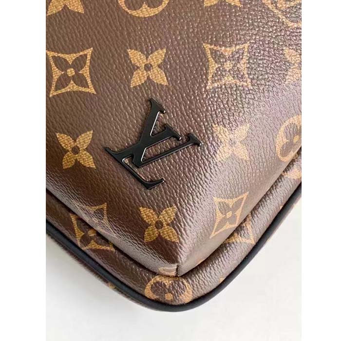 Louis Vuitton LV Unisex Avenue Sling Bag Brown Monogram Macassar Coated Canvas Cowhide (1)