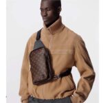 Louis Vuitton LV Unisex Avenue Sling Bag Brown Monogram Macassar Coated Canvas Cowhide – Bild 14