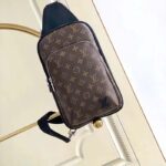 Louis Vuitton LV Unisex Avenue Sling Bag Brown Monogram Macassar Coated Canvas Cowhide – Bild 2