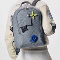 Louis Vuitton LV Unisex Ellipse Backpack Granite Taurillon Monogram Embossed Cowhide Leather (5)