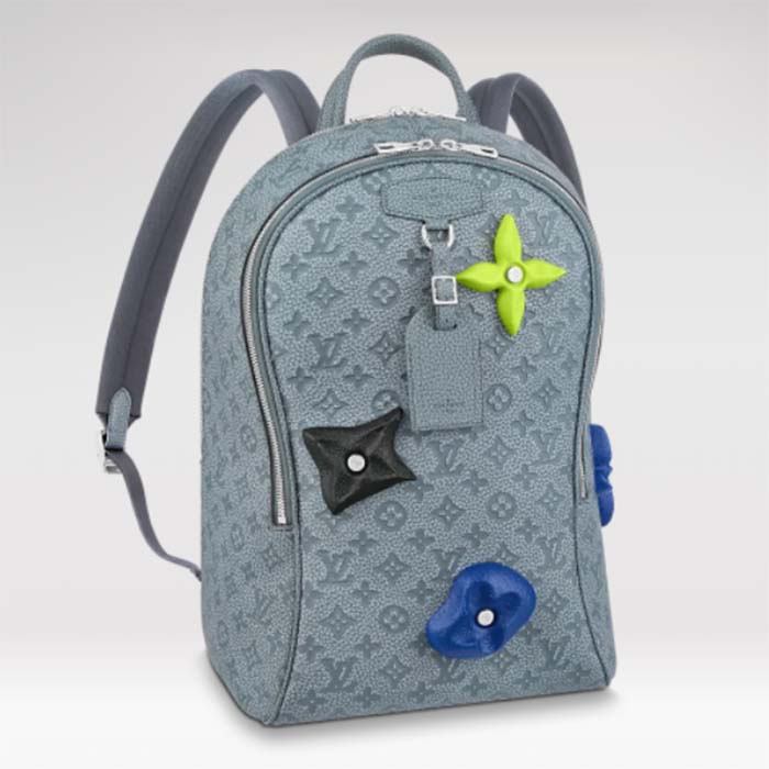 Louis Vuitton LV Unisex Ellipse Backpack Granite Taurillon Monogram Embossed Cowhide Leather