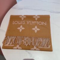 Louis Vuitton LV Unisex Essential Scarf Sandy Wool Contrasting Monogram Motif Signature (5)