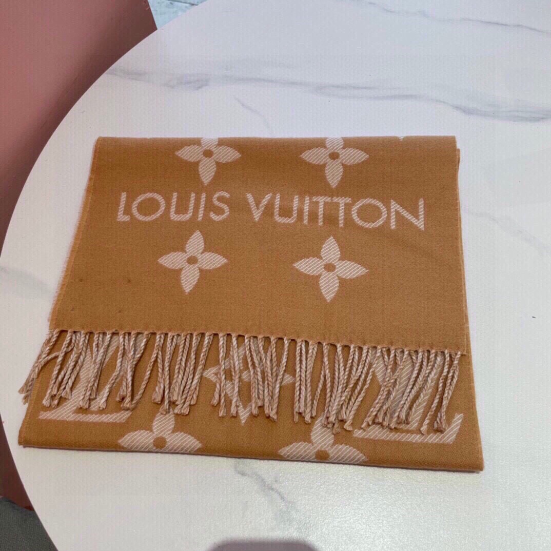 Louis Vuitton LV Essential Scarf Hazelnut Wool