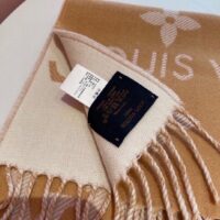 Louis Vuitton LV Unisex Essential Scarf Sandy Wool Contrasting Monogram Motif Signature (5)