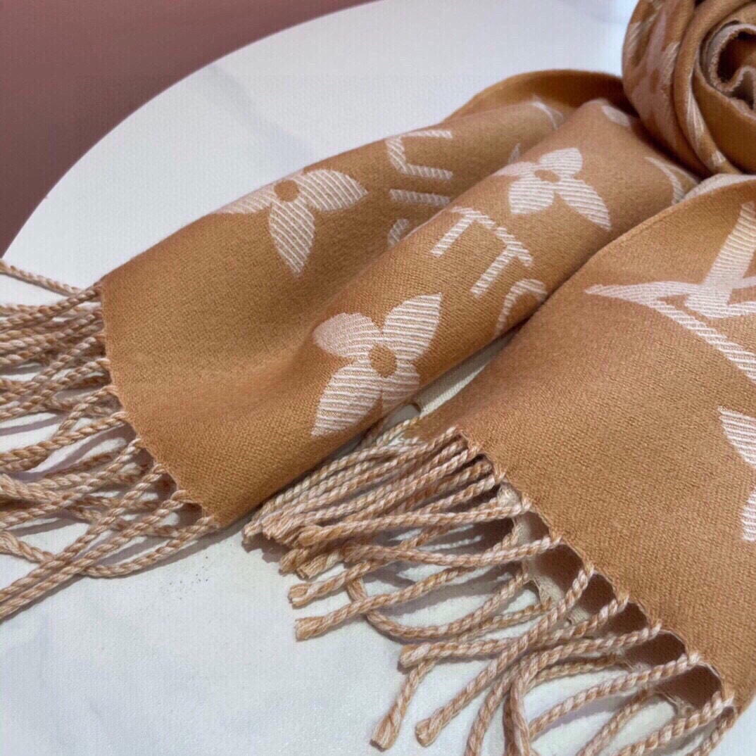 Louis Vuitton LV Essential Scarf Hazelnut Wool