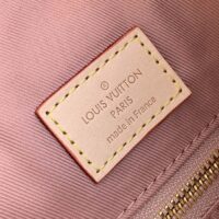 Louis Vuitton LV Unisex Graceful MM Hobo Rose Ballerine Pink Damier Azur Coated Canvas (1)