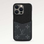 Custodia protettiva unisex Louis Vuitton LV per iPhone 13 Pro in tela rivestita e pelle di vitello