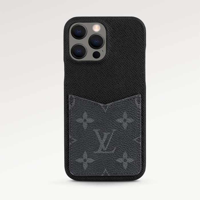 Louis Vuitton LV Unisex IPhone 13 Pro Max Bumper Coated Canvas Calf Leather