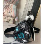 Louis Vuitton LV Unisex Keepall Bandoulière 25 Graffiti Green Monogram Coated Canvas - immagine 6