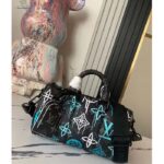 Louis Vuitton LV Unisex Keepall Bandoulière 25 Graffiti Green Monogram Coated Canvas - immagine 3