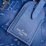 Louis Vuitton LV Unisex Keepall Bandoulière 50 Weekend Bag Denim Blue Cowhide Leather – Image 8