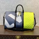 Louis Vuitton LV Unisex Keepall Bandoulière 50B Yellow Taurillon Cowhide Leather – Image 2