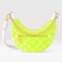 Louis Vuitton LV Unisex Loop Half-Moon Baguette Bag Yellow Monogram Jacquard Velvet (1)