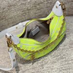 Louis Vuitton LV Unisex Loop Half-Moon Baguette Bag Yellow Monogram Jacquard Velvet - Image 6