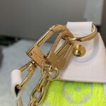 Louis Vuitton LV Unisex Loop Half-Moon Baguette Bag Yellow Monogram Jacquard Velvet - Image 9