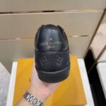 Louis Vuitton LV Unisex Luxembourg Sneaker Monogram Embossed Grained Calf Leather Black Rubber - Image 8
