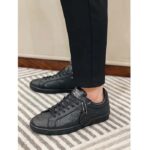 Louis Vuitton LV Unisex Luxembourg Sneaker Monogram Embossed Grained Calf Leather Black Rubber - Image 13