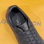 Louis Vuitton LV Unisex Luxembourg Sneaker Monogram Embossed Grained Calf Leather Black Rubber - Image 11