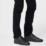 Louis Vuitton LV Unisex Luxembourg Sneaker Monogram Embossed Grained Calf Leather Black Rubber - Image 14