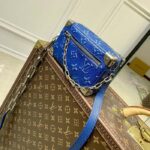 Louis Vuitton LV Unisex Mini Soft Trunk Denim Blue Cowhide Leather – Image 3