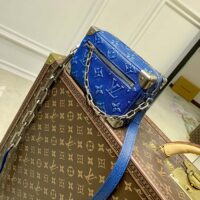 Louis Vuitton LV Unisex Mini Soft Trunk Denim Blue Cowhide Leather (1)