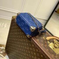 Louis Vuitton LV Unisex Mini Soft Trunk Denim Blue Cowhide Leather (1)