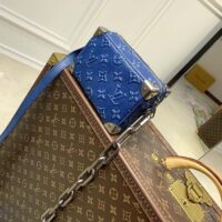 Louis Vuitton LV Unisex Mini Soft Trunk Denim Blue Cowhide Leather (1)