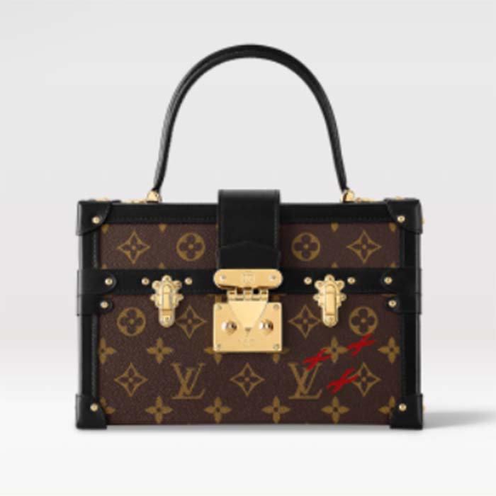 Louis Vuitton LV Unisex Petite Malle V. Monogram Coated Canvas S-Lock
