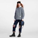 Louis Vuitton LV Unisex Pillow Palm Springs Mini Backpack Navy Blue Recycled Metallic Nylon - Image 11