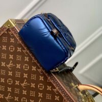 Louis Vuitton LV Unisex Pillow Palm Springs Mini Backpack Navy Blue Recycled Metallic Nylon (2)