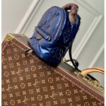Louis Vuitton LV Unisex Pillow Palm Springs Mini Backpack Navy Blue Recycled Metallic Nylon - Image 4