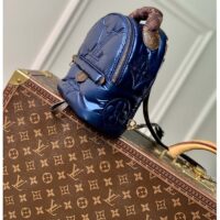 Louis Vuitton LV Unisex Pillow Palm Springs Mini Backpack Navy Blue Recycled Metallic Nylon (2)